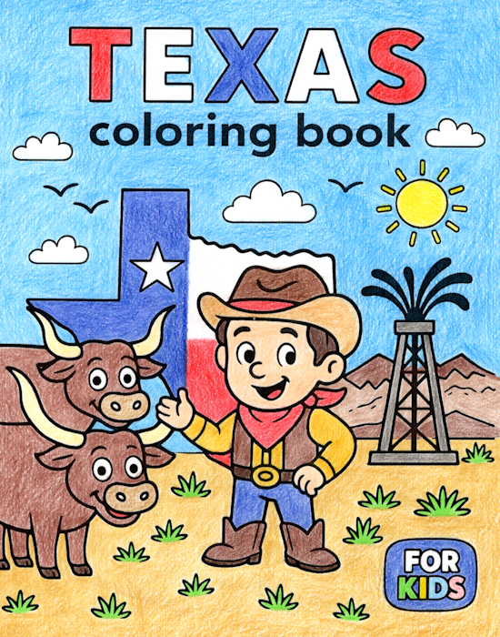 Texas Coloring Book cover art